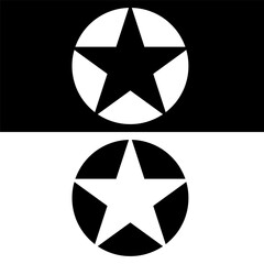 Fototapeta premium black and white star icon