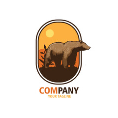 design logo bear vector illustration