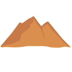 Mountains of various shapes, colorful, png