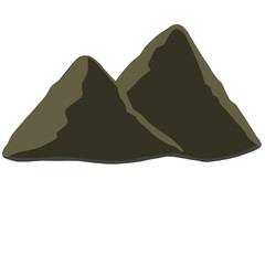 Mountains of various shapes, colorful, png