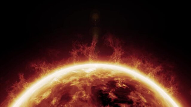 Widescreen animation of sun flare
