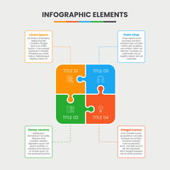 modern infographic template, puzzle