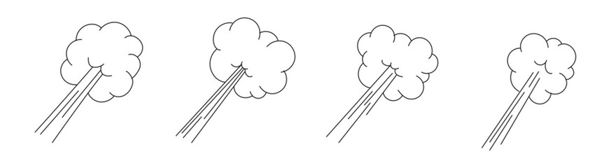 smoke doodle cartoon and comic effect