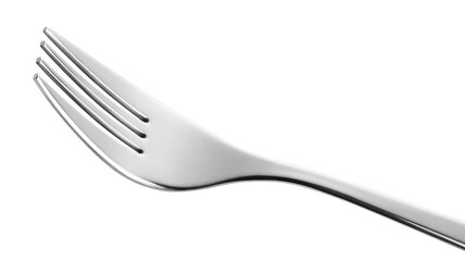 Empty steel or silver fork, cut out