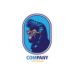 design logo monkey vector illustration