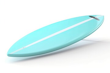Blue surfboard on a white background. Generative ai.