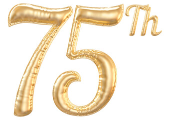 75th anniversary number Gold