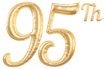95th anniversary number Gold