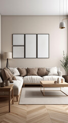 Fototapeta premium Mock up poster in modern home interior, Instagram Story, generative AI