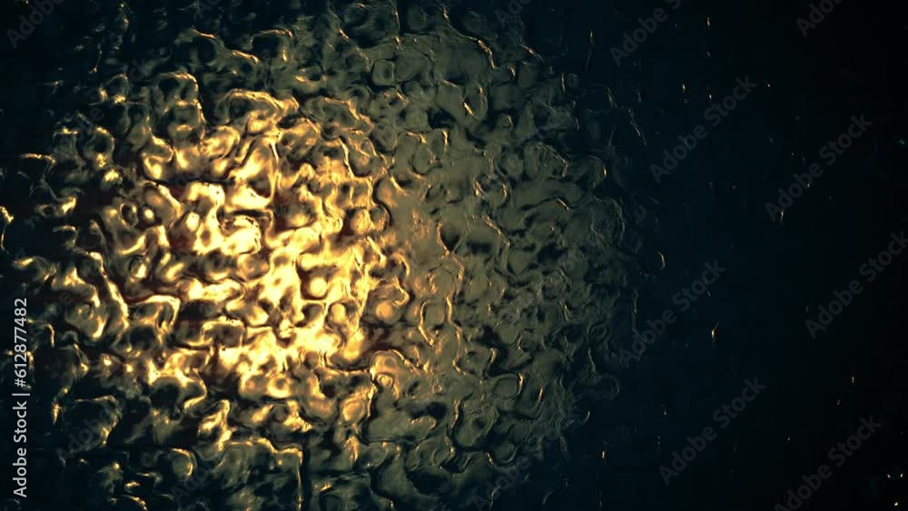Poster dark gold yellow constitutional contour surface abstract bokeh background - loop video