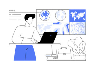 Study weather patterns abstract concept vector illustration.