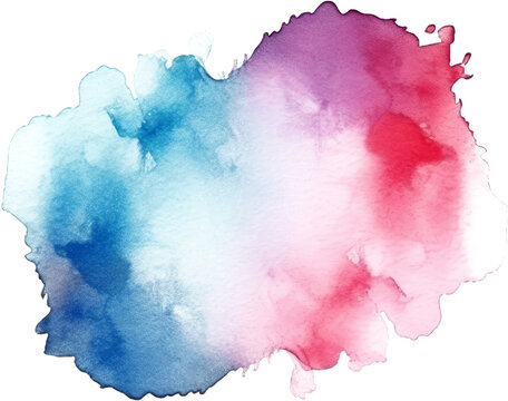 watercolor stain blue red