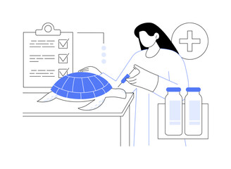 Lead marine conservation project abstract concept vector illustration.