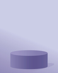 Vector realistic purple podium platforms 3d.