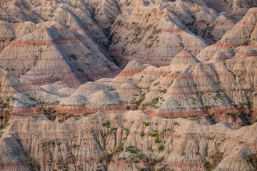 Abstract of hills in the Badlands, South Dakota. Background. 