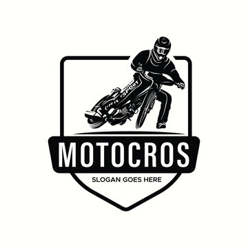 Motocross logo template vector image