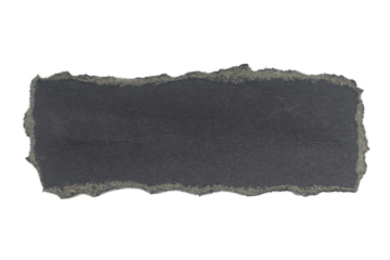 black paper ripped message torn