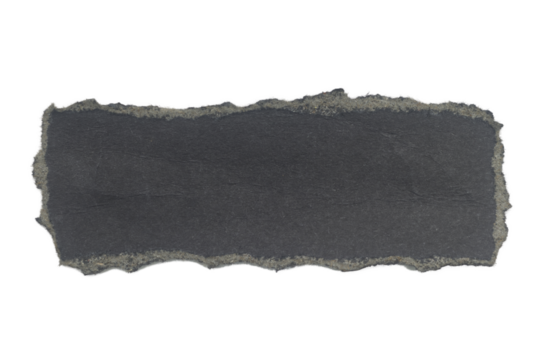 black paper ripped message torn
