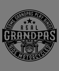 Fototapeta premium some grandpas play bingo real grandpas ride motorcycles, Motorcycle t-shirt design
