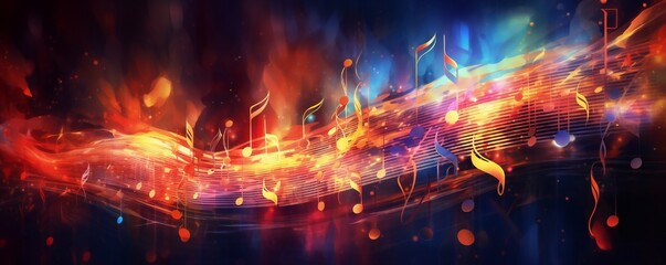 Abstract musical texture art background Generative AI