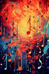 Fototapeta na wymiar Abstract musical texture art background Generative AI
