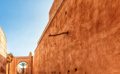 Ancient Medina wall in the Kasbah, Marrakech