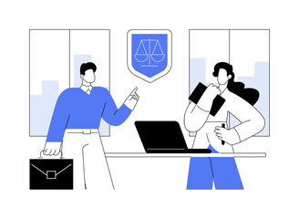 Legal advice abstract concept vector illustration.