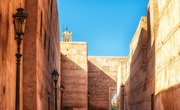 Ancient Medina wall in the Kasbah, Marrakech