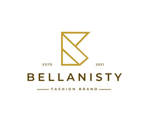 Minimalist Letter K logo line style vector