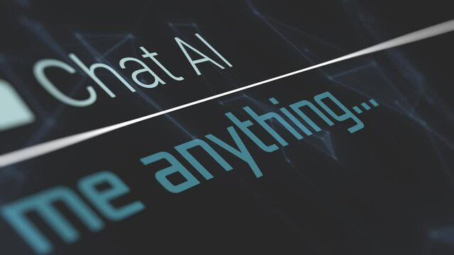 AI chat interface, prompt for user interaction, advanced AI technology, close-up view (3d render)