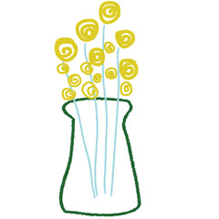 
flower vase drawing