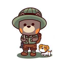 Fototapeta premium Bear hiking