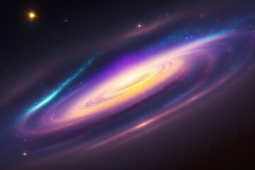 Obraz premium realistic photo of a galaxy in space, galaxy in the middle of the cosmos, generative ai