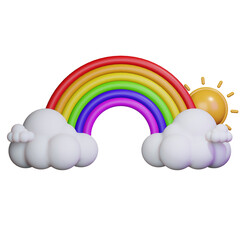 rainbow weather 3d icon