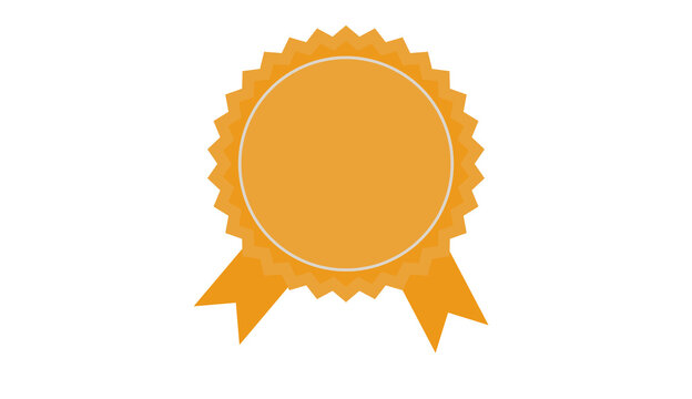 gold seal with gold ribbon