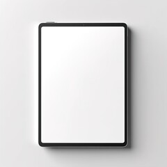 Mockup image of a digital tablet with a blank white screen, Ai generative
