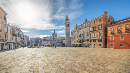 The Campo Santa Maria Formosa, view of city square in Venice, Italy, Europe.
