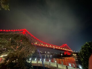 Puente story Bridge de noche, Bristane, Australia