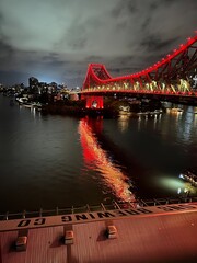 Puente story Bridge de noche, Bristane, Australia