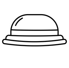 Cute man hat outline icon	