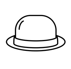 Cute man hat outline icon	