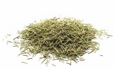 Pile of dry rosemary isolated on white 