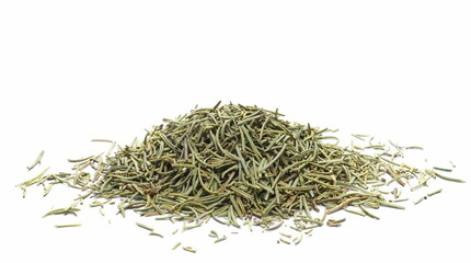 Pile of dry rosemary isolated on white 