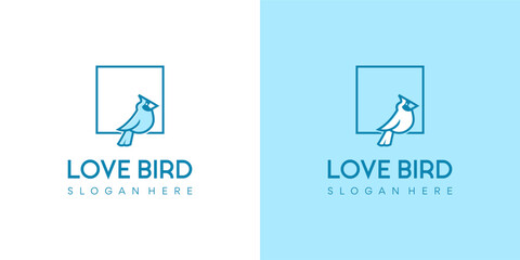 template logo design vector love bird
