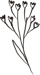 Flower line art