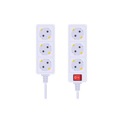 Power strip Icon Isolated Sign Flat Style Vector Illustration Symbol on White Background