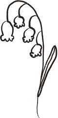 Flower line art