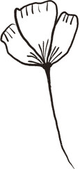 Flower line art