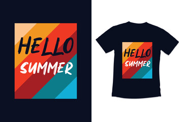 Fototapeta premium Summer typography t-shirt design with modern quotes typography summer day tshirt design