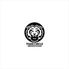 tiger head logo design macot